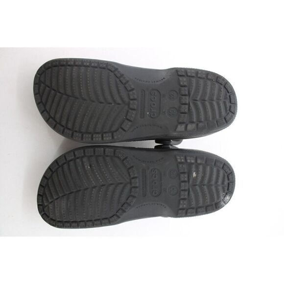 Crocs Shoes Mens 10 Womens 12 Dual Comfort Clogs Lined Slingback Black Rubber - Picture 11 of 11